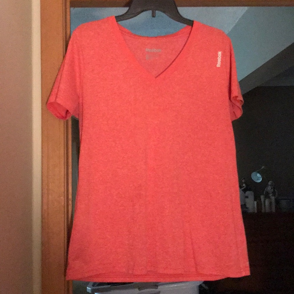 Reebok burnt orange workout top